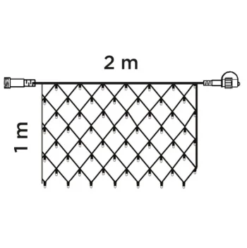 LED svetleća mreža 1x2m 96 komada toplo bela KAT 401-1 LED svetleća mreža 1x2m 96 komada toplo bela KAT 401-1